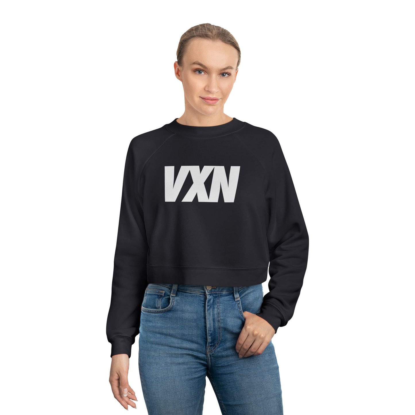 Logo Cropped Fleece Pullover